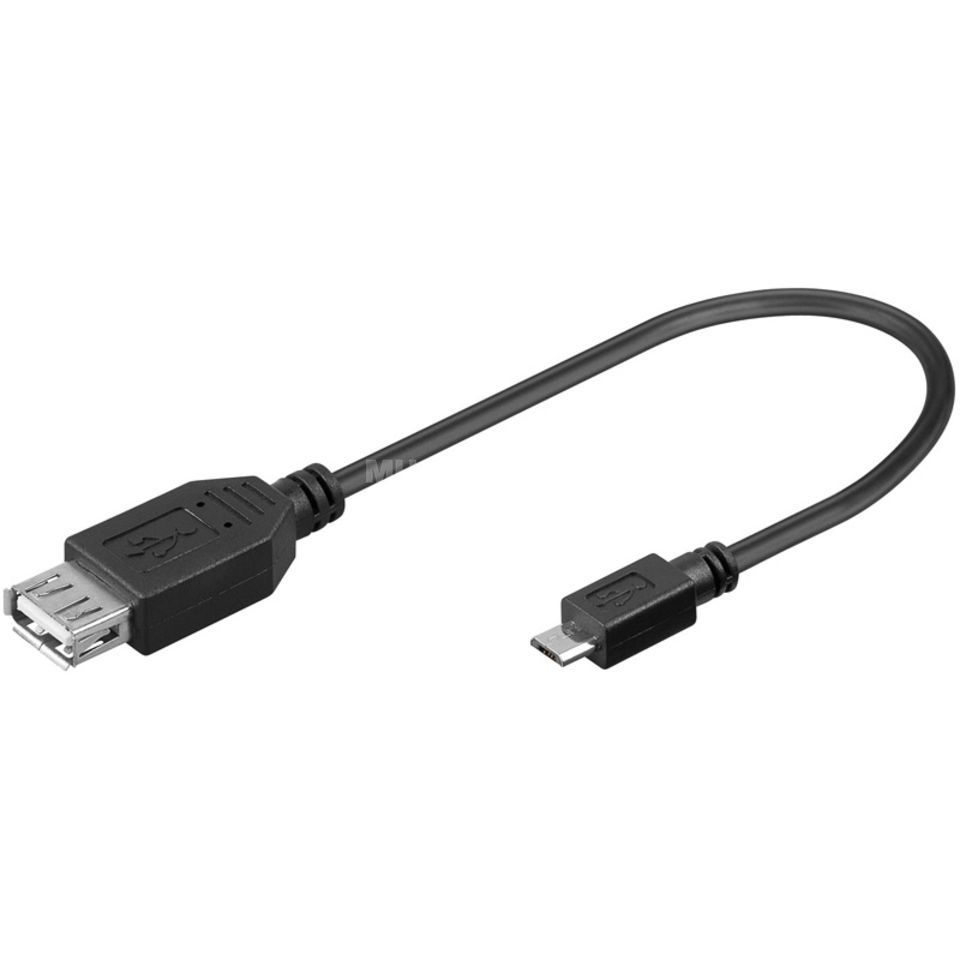 OTG kabal LogiLink Micro USB B/M to USB A/F 0.2m