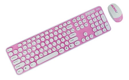 Tastatura MSI Deck žičani set tastatura i miš rozi