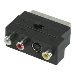 Adapter Scart m - 3xRCA + S-VHS ž Valueline
