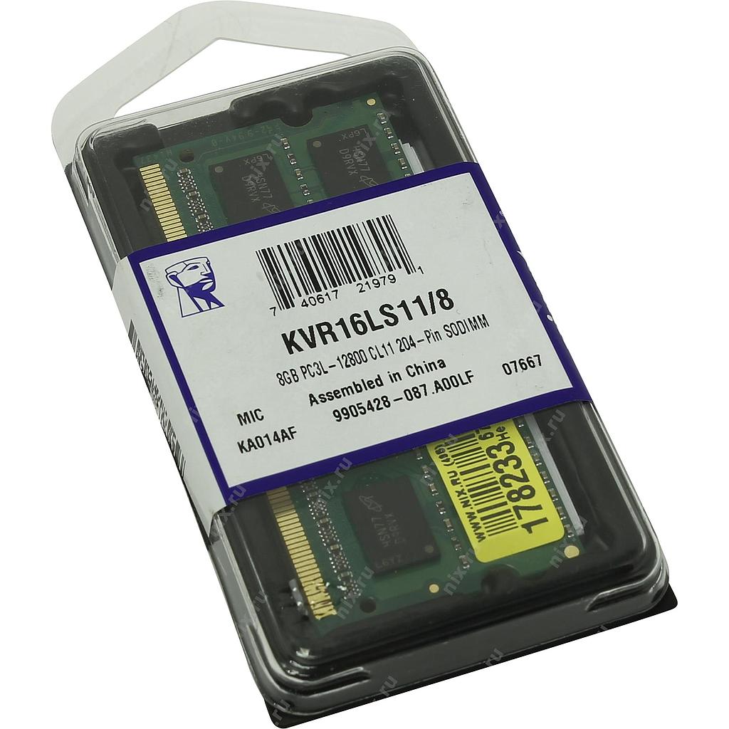 Memorija SOD DDR3 8GB 1600MHz Kingston