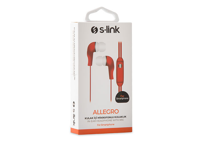 Slušalice S-link SL-KU130 Allegro Crvene