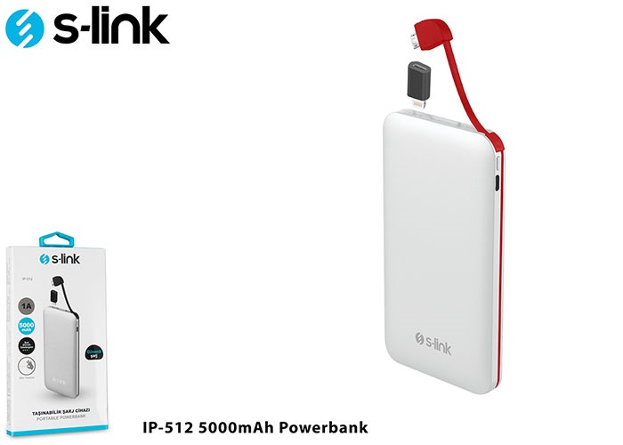 Poverbank S-link IP-512 5000mAh Bijeli za Android i Iphon
